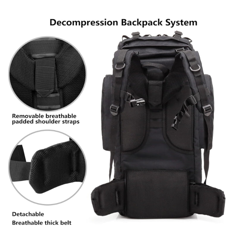 75 Backpack 75L Hiking Tactical Backpack Large Survival Hunting Waterproof Backpac